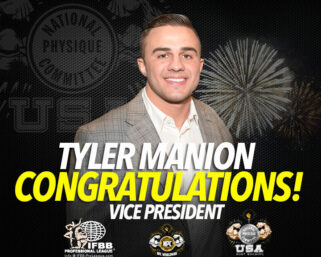 NATIONAL PHYSIQUE COMMITTEE & IFBB PROFESSIONAL LEAGUE PRESS RELEASE: TYLER MANION