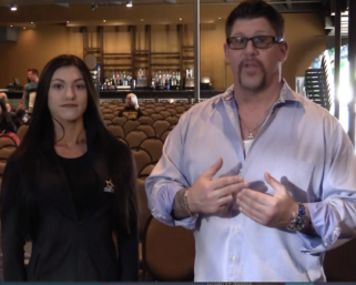 2019 IFBB BATTLE AT THE FALLS: IFBB Bikini Pro Lauren Dannenmiller With Jack Titone Before The Contest