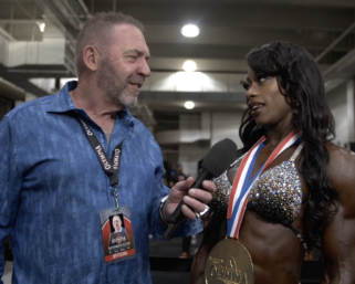 2019 Olympia Women’s Physique Winner Shanique Grant After Show Interview With Tony Doherty.
