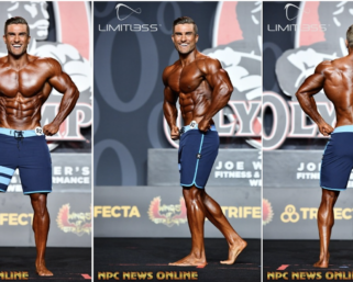 IFBB Men’s Physique Pro Ryan Terry behind the scenes Tanning at the Olympia.