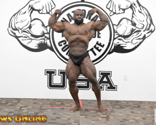 NPC NEWS ONLINE 2024 ROAD TO COLUMBUS – Reigning, Defending IFBB Pro Arnold Classic Men’s Bodybuilding Champion Samson Dauda Posing Practice